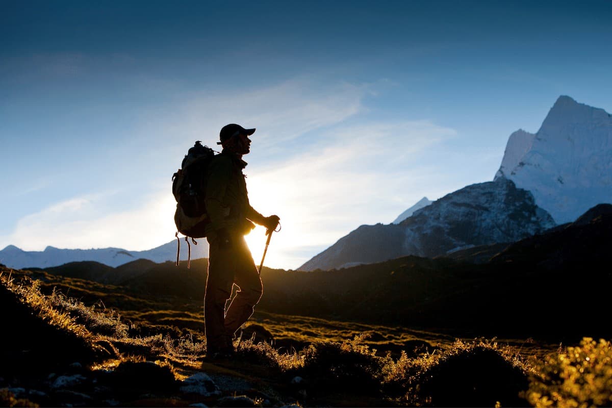 Hiking at Sunset